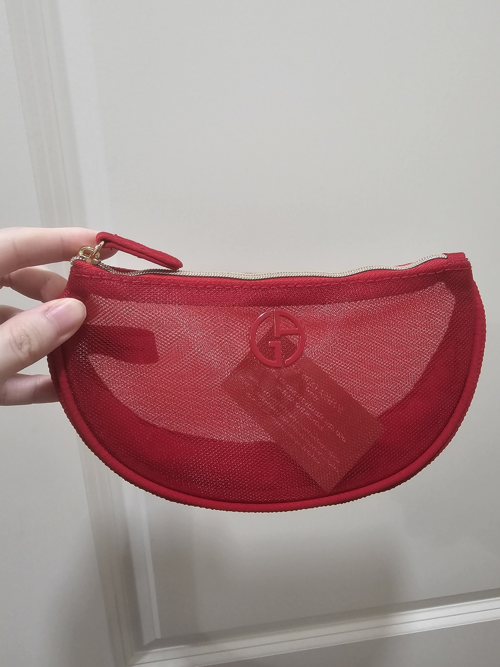 Giorgio Armani beauty Red cosmetic Pouch